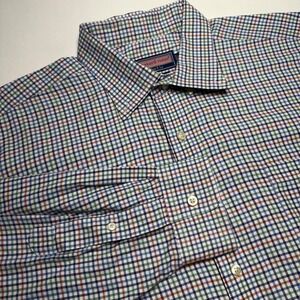Vineyard Vines Murray Shirt Men's XXL Blue Plaid Button Down 100% Cotton Casual